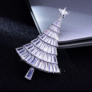 Sparkling Crystal Christmas Tree Brooch pin